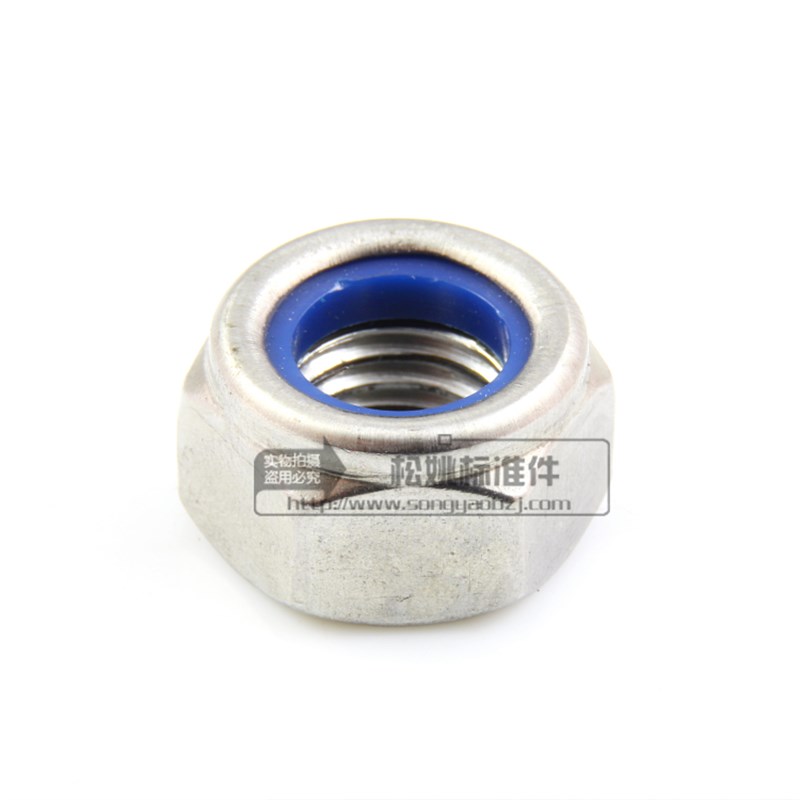 201 304不锈钢防松尼龙自锁螺母 防滑螺帽 M3 4 5 6 8 10 12