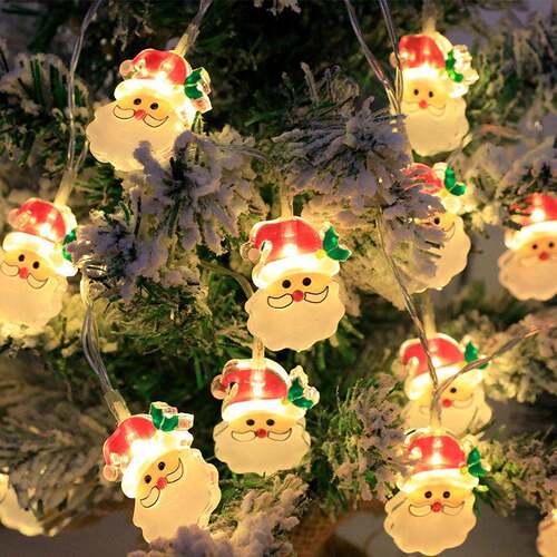 跨境诞节创意led诞彩灯场景布置雪圣人圣诞树挂件圣拐杖114装串饰