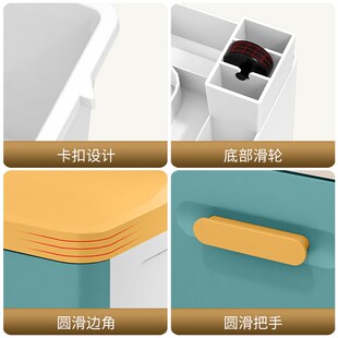 收纳柜家用储物柜儿童玩具整理柜塑料卧室床头置物柜子 加厚抽屉式