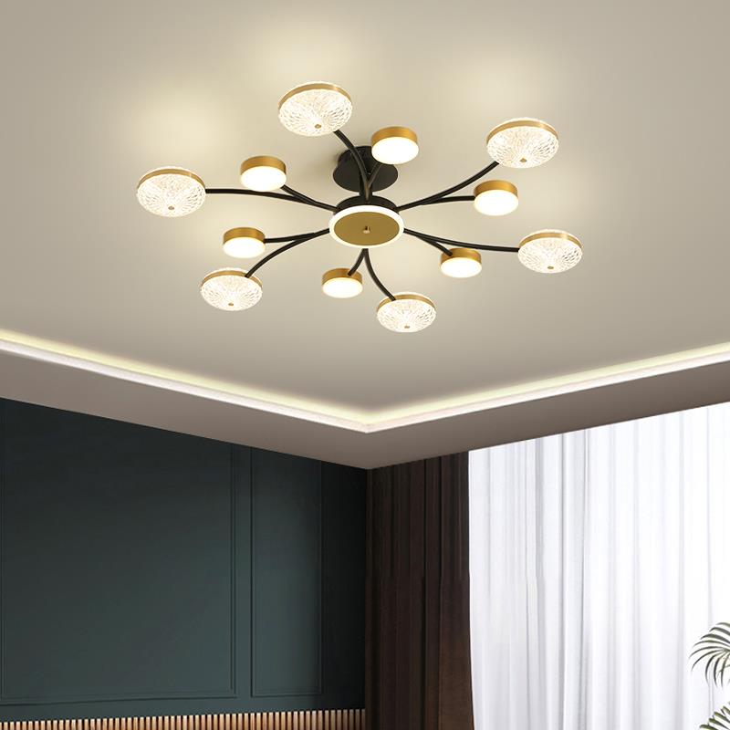 客厅灯轻奢北欧现代简约分子吊灯创意大气餐厅吸顶灯书房卧室灯具