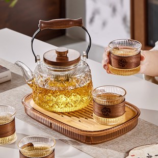 6只高档精致喝茶专用杯高级感轻奢高颜值小茶杯茶具 玻璃茶杯套装