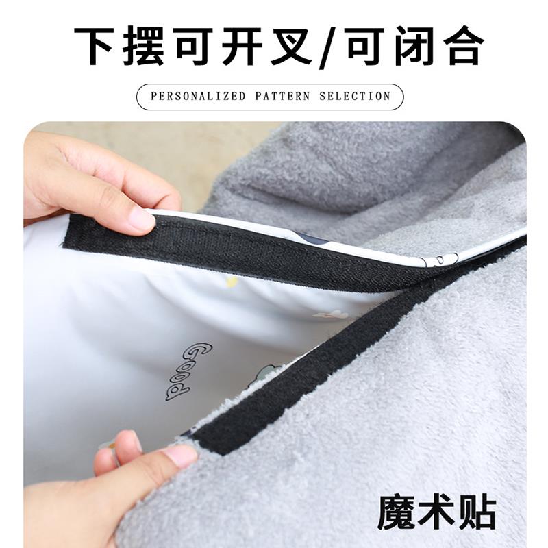 电动车前置儿童座椅挡风被电瓶车冬季宝宝专用开叉防风罩加绒加厚
