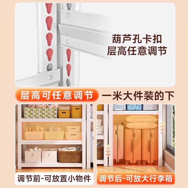 家用货架置物架多层落地车库阳台杂物间储物架商用加厚钢制收纳架