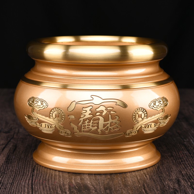 纯铜佛具用品大全家用供佛供奉套装香炉供果盘佛前供灯供水杯花瓶
