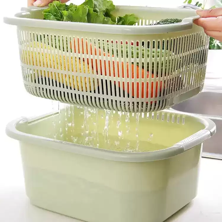 厨房多功能沥水篮客厅双层塑料