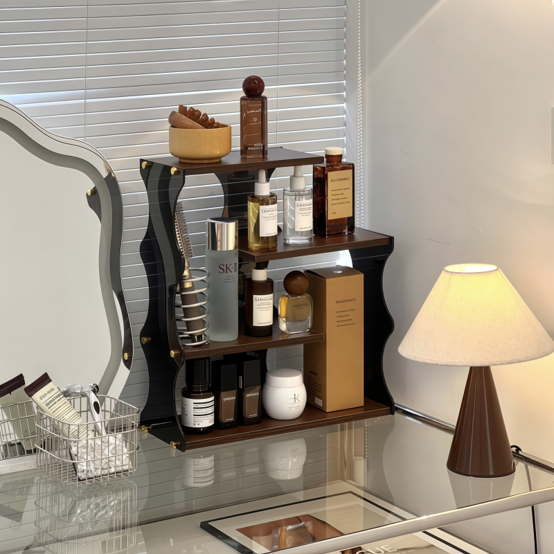 化妆品置物架高级感桌面亚克力香水展示架梳妆台护肤品收纳整理架
