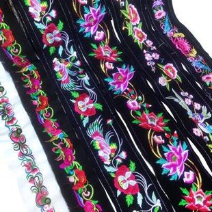 刺绣长条花边辅料布依壮族苗族蒙古族少数民族风裙边绣花 2021新款