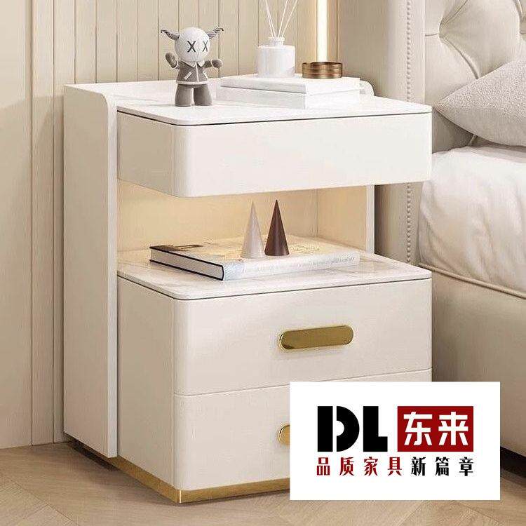 轻奢实木智能床头柜-Multifunctional松木系列-E0级安全环保-免安