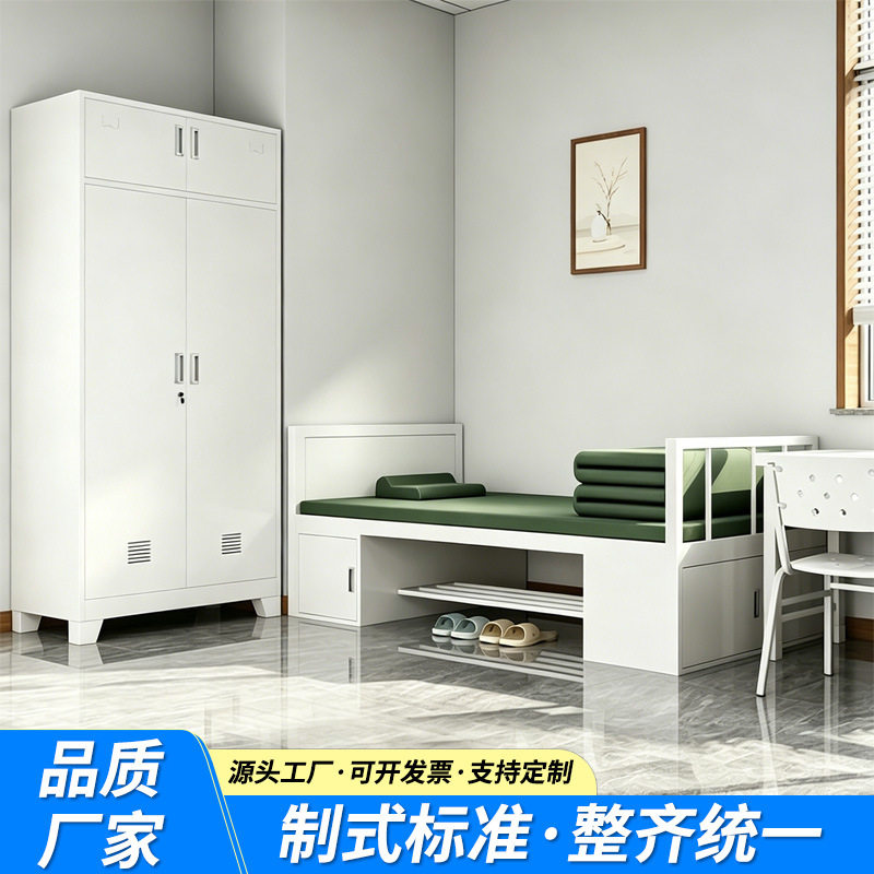 14款上下床上下铺双层床单层床单人储物柜电脑桌学习桌椅组合铁床