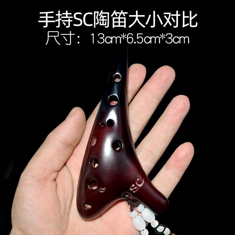 陶笛12孔sc高音中音c调初学十二孔ac儿童学生专业六演奏6陶埙乐器