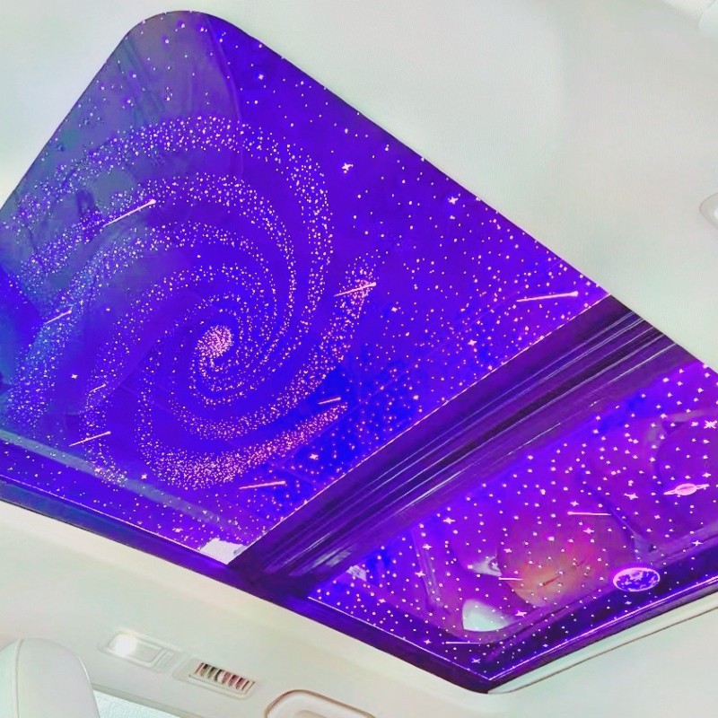 汽车气氛灯星空顶投影灯满天星空顶棚全景天窗星空膜改装饰气氛灯