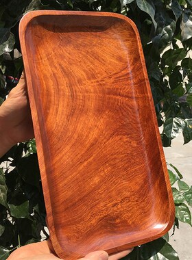 花梨木茶盘果盘客厅红木方盘大果紫檀托盘点心盘实木长方形微瑕疵