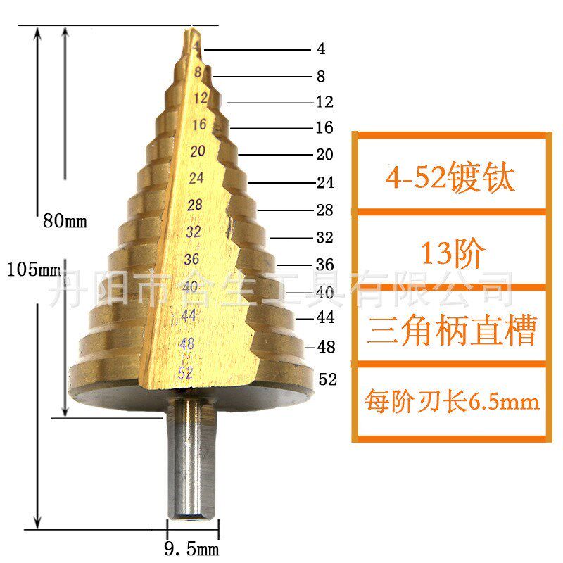 4-40mm大号宝塔钻铁板打孔器不锈钢扩孔器金属开孔阶梯钻钻头大全