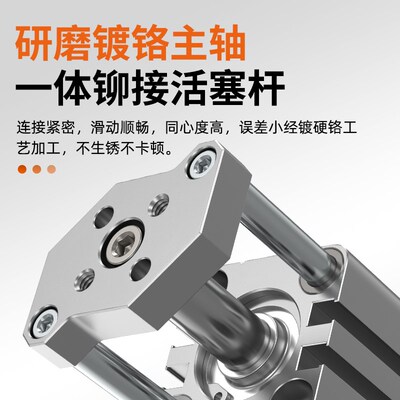 小型气动TACQ三轴三杆带导杆薄型气缸12/16/20/25/32/40/50/63/80