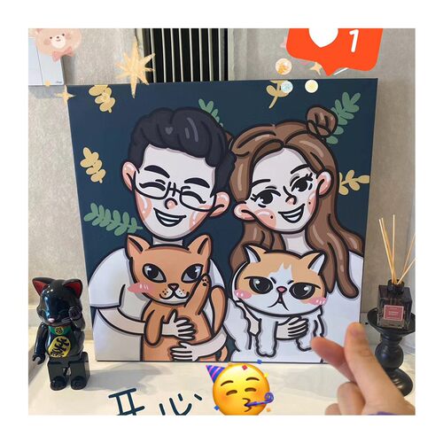 【我要变成装饰画】照片定制装饰画 人物头像设计 情侣 结婚礼物