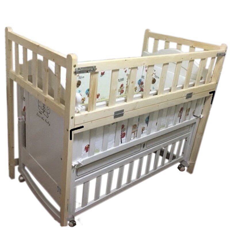 定制婴儿床BB床护栏加高儿童床栏增高宝宝防护栏实木加高围栏杆