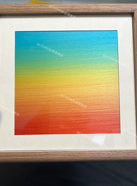 木质蚕丝日出渐变壁画DIY成品