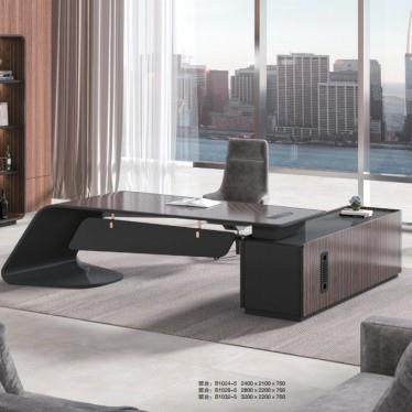 实木烤漆老板桌总经理桌总裁智能时尚办公家具设计一站式全实木