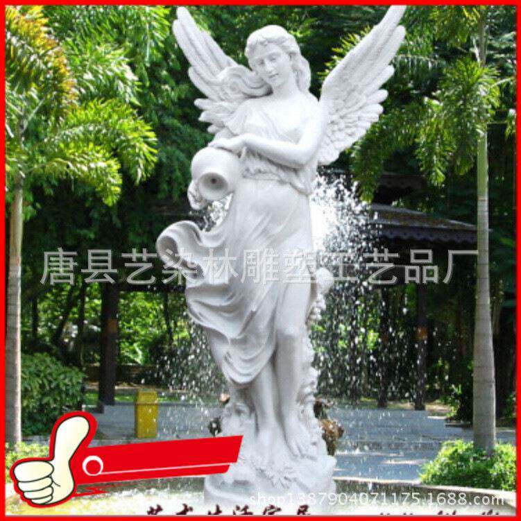 艺染林供应玻璃钢天使雕塑欧式迎宾雕塑雕像别墅景观装饰摆件