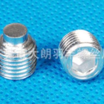 M8-1.25*18柱端GB79无头柱端顶丝螺丝12.9镀白锌止付紧定螺丝