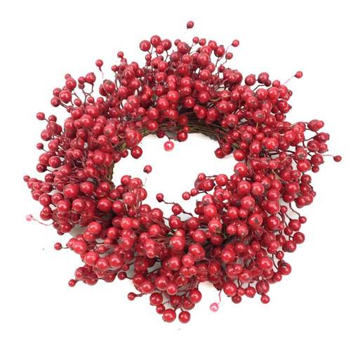 仿真果子花环门挂墙饰家居装饰圣诞派对花环外贸