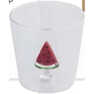 西瓜 MARCHE夏日水果市耐热玻璃手握杯 FRUITS BISQUE