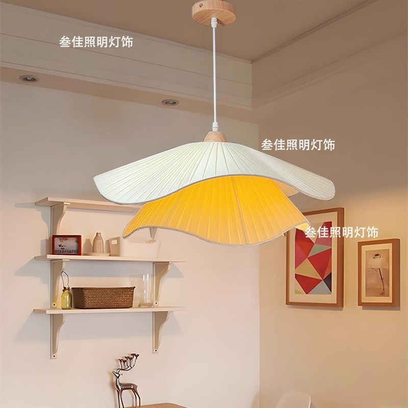 创意法式轻奢艺术网红灯罩奶油风餐厅吊灯具客厅卧室民宿布艺复古,家装灯饰光源,餐厅吊灯,淘宝优惠券,粉丝福利购,淘宝优惠卷