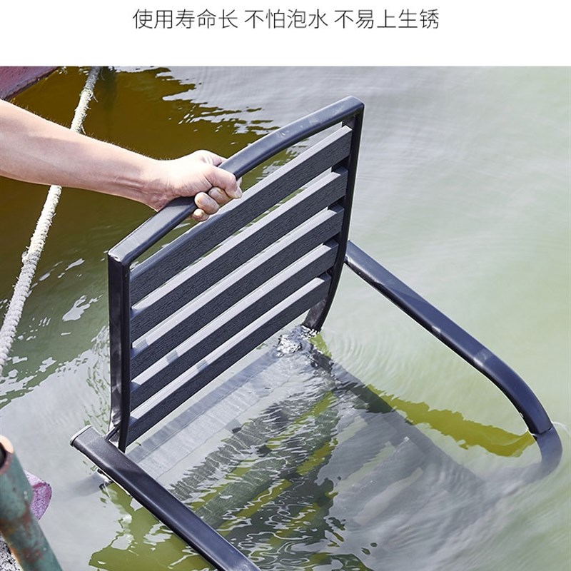 塑木椅子防腐单椅小阳p台露天花园室外户外庭院凳子休闲咖啡厅餐