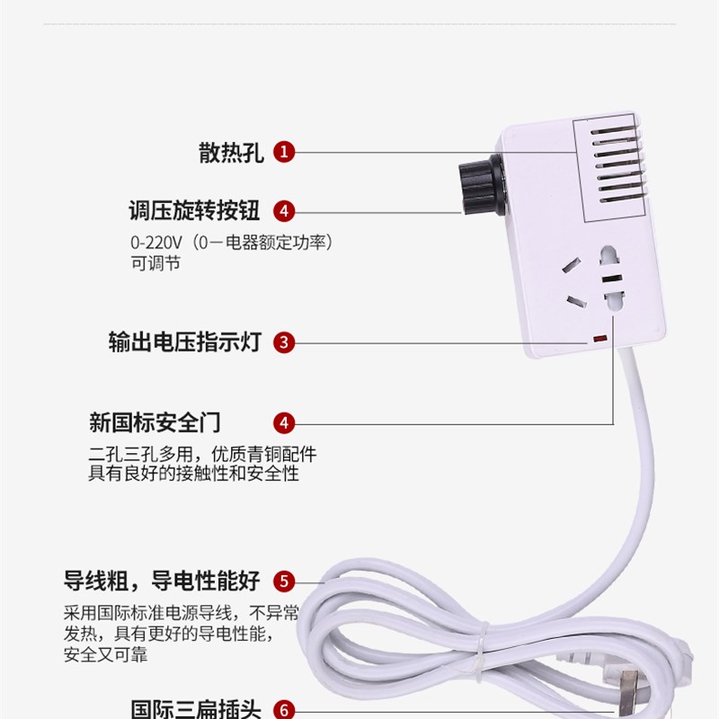 v风扇角磨机吊扇风机调速器交流电调速开关插座开关机无极220变速