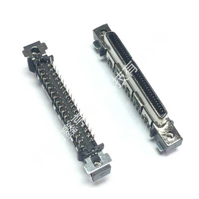 VHDCI小68P母座小68P直插母座SCSI68P连接器母座