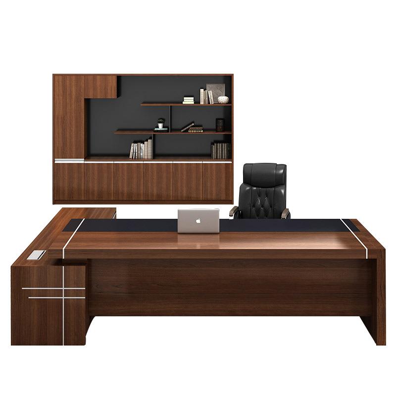 新老板桌总裁桌简约现代大班台时尚大气高档经理桌椅组合办公家具