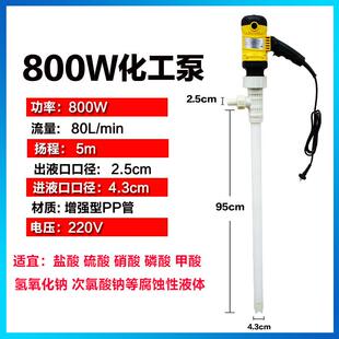 电动抽油泵手提式防腐蚀柴油加油泵220V大功率RPP塑料化工抽液泵