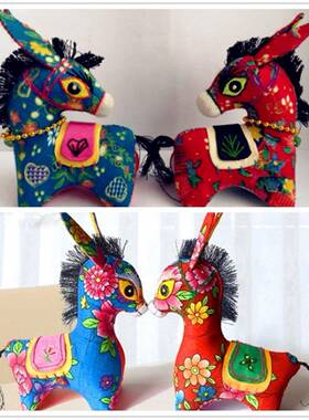 庆阳香袋纯手工织物驴饰品艺术装饰品民间手工艺品节日礼品