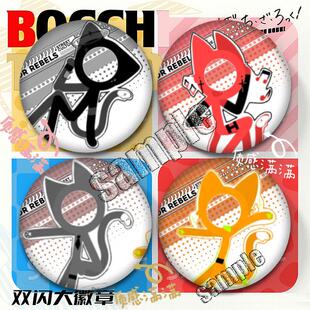 ab火柴人猫猫系列吧唧徽章学生新年蛇年礼物背包挂件胸针自制