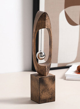 现代简约创意摇逸摆球摆件样板房