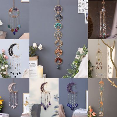 连云港热卖款生命之树玛瑙片水晶手工生命之树工艺品水晶挂件