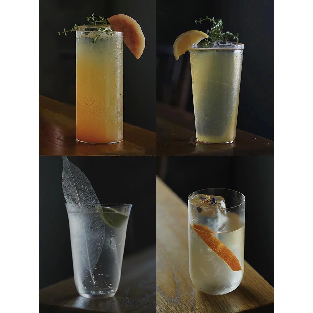 超薄斜身柯林杯HighBall杯嗨棒杯鸡尾酒杯金汤力杯海波杯饮品杯子