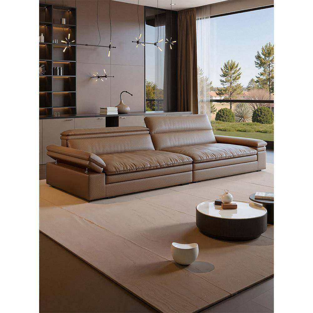 政府补贴意式轻奢真皮多功能帆船沙发简约客厅超宽坐深皮艺沙发,住宅家具,皮艺沙发,淘宝优惠券,粉丝福利购,淘宝优惠卷