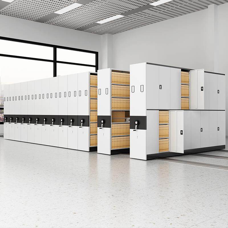 手摇密集架档案室电动智能密集柜轨道移动档案柜文件柜资料架