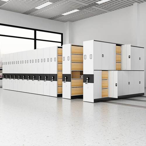 手摇密集架档案室电动智能密集柜轨道移动档案柜文件柜资料架