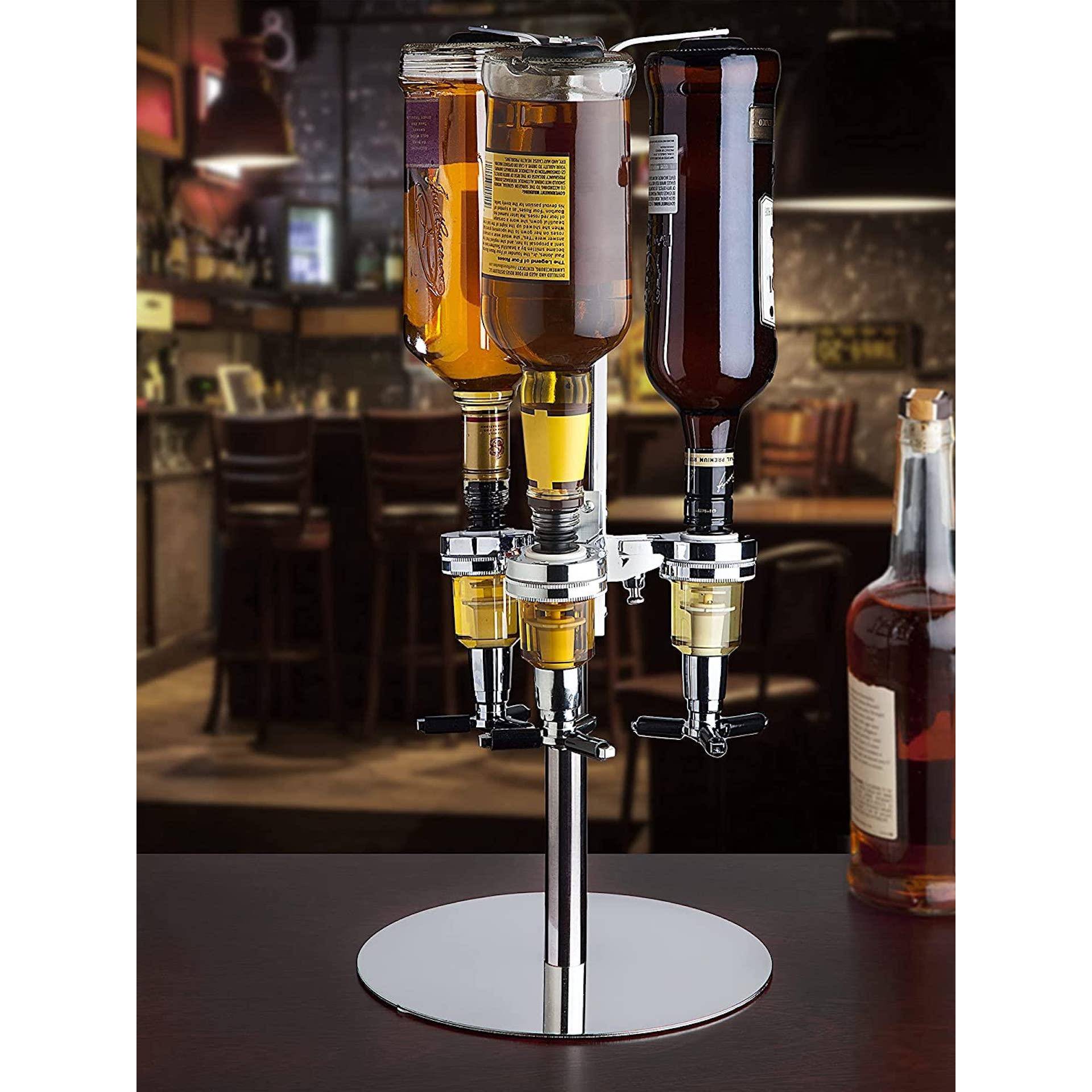 旋转式倒酒架洋酒分酒器基酒分配器调酒酒具酒吧家用户外创意酒塔