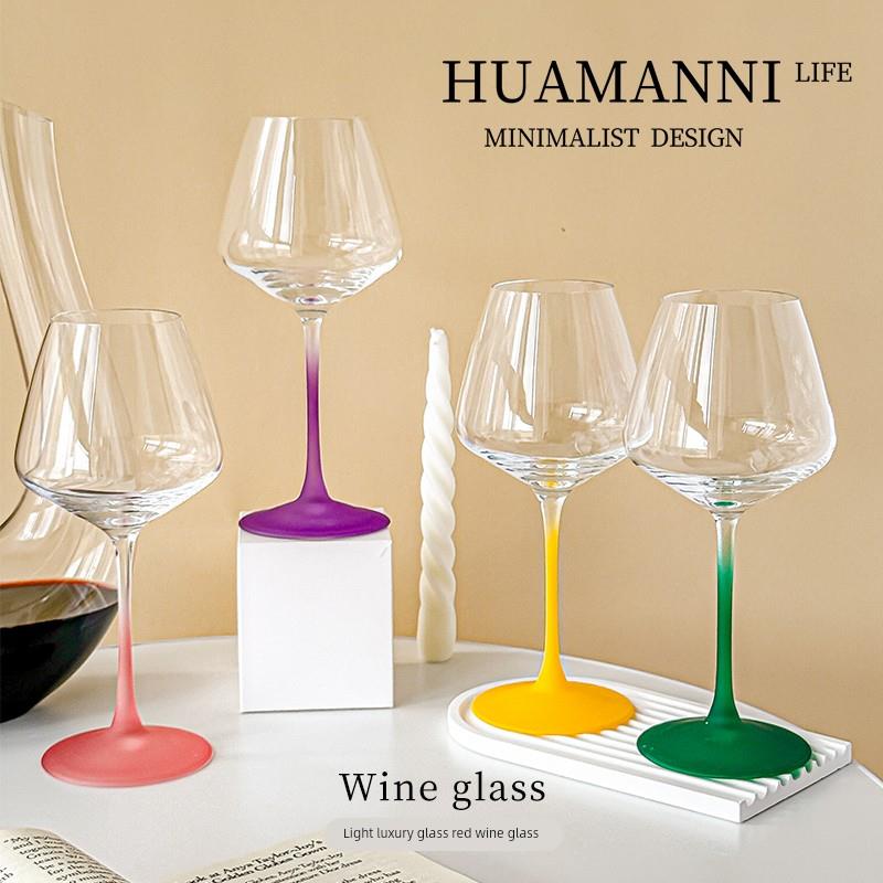 HUAMANNI多巴胺系列马卡龙彩色女士高颜值红酒杯高级小众礼盒套装