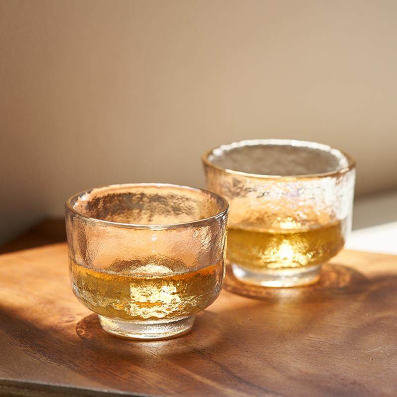 肆月日式白酒杯家用酒杯套装精致酒具喝酒的玻璃杯子一两小号