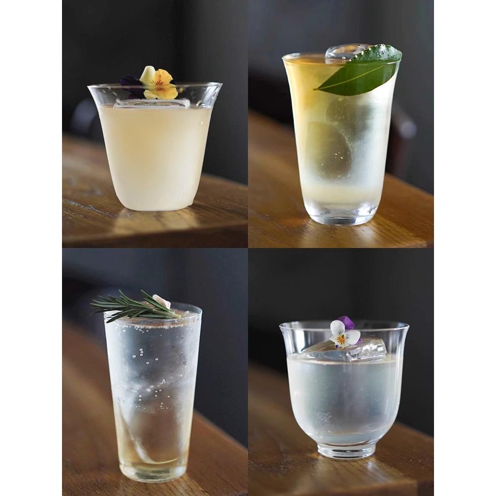 鸡尾酒杯高级感咖啡杯饮品杯子超薄茶酒杯国风功夫茶玻璃杯氛围感