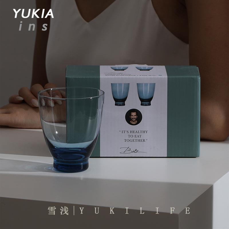 [丹麦原盒出口装}中古vintage原素杯威士忌对杯 双支酒杯玻璃杯子