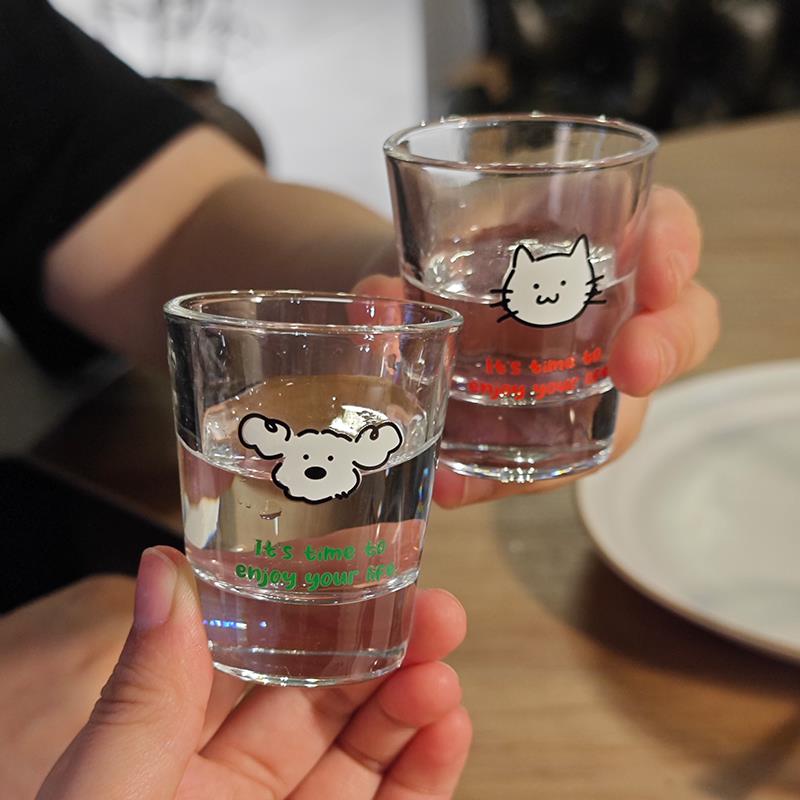 TOTHEMOON原创韩式可爱ins风一口杯shot杯烧酒白酒杯浓缩杯盎司杯