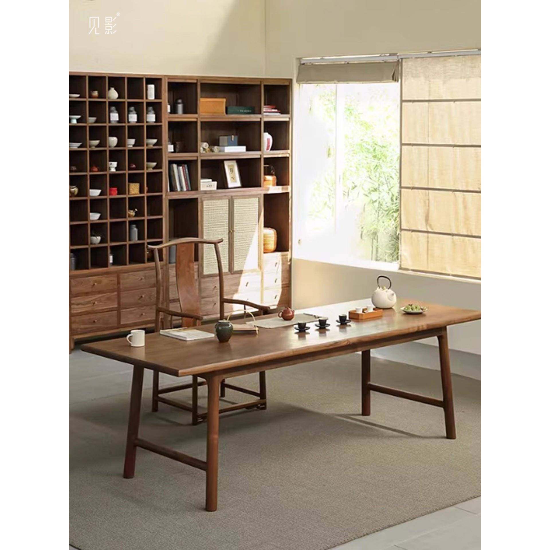 见影宋式美学茶桌新中式黑胡桃木书桌椅组合茶室实木功夫泡茶桌,住宅家具,家用茶台/茶桌,淘宝优惠券,粉丝福利购,淘宝优惠卷