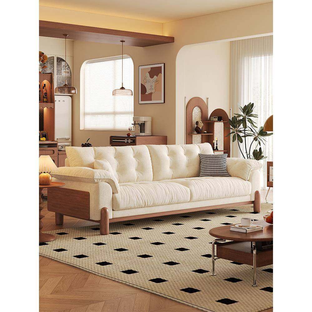 易安亭阁北欧原木风雪尼尔沙发直排小户型布艺沙发客厅实木沙发,住宅家具,布艺沙发,淘宝优惠券,粉丝福利购,淘宝优惠卷