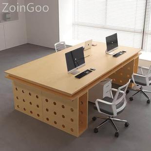 桦木海洋板桌子定制办公电脑桌简约洞洞板书桌工位桌大板桌工作台