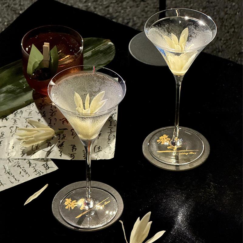 创意玻璃鸡尾酒杯马天尼杯网红高脚杯杯子个性冷饮杯香槟杯果汁杯